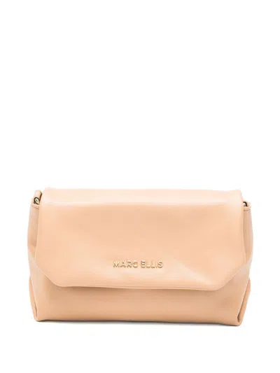 Marc Ellis Elodie Shoulder Bag With Chain And Logo Plate. In Pink