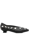 Marc Ellis Embellished Heeled Pumps In Black
