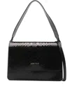 Marc Ellis Embossed-effect Shoulder Bag In Black