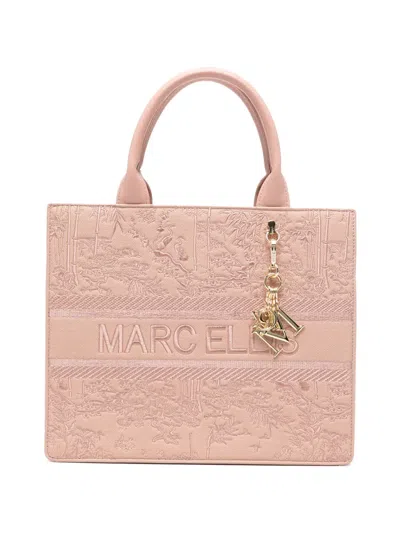 Marc Ellis Embroidered Tote Bag In Pink