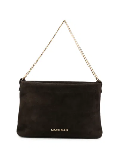 Marc Ellis Estercm Suede Chain-link Tote Bag In Black