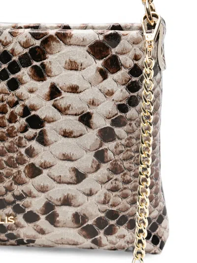 Marc Ellis Esterpy Snake-effect Esterpy Tote Bag In Brown