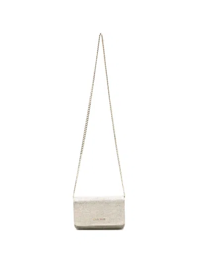 Marc Ellis Everly Rf Shoulder Bag In Silver Eco-leather In White