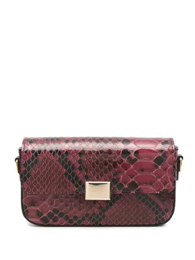 Marc Ellis Ezra Snake-effect Mini Bag In Purple