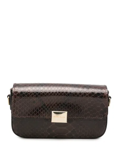 Marc Ellis Ezra Snakeskin-effect Mini Bag In Brown