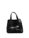 Marc Ellis Faux-fur Top-handles Cross Body Bag In Black