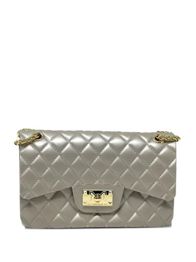 Marc Ellis Flap-top Chain-strap Satchel Bag In Gray