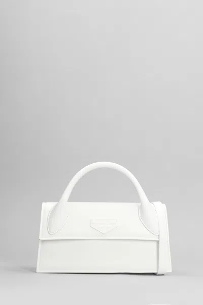 Marc Ellis Flat Arrow Hand Bag In White Faux Leather