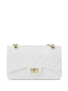 Marc Ellis Quilted-effect Chain-link Shoulder Bag In White