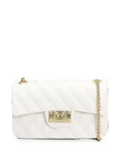 Marc Ellis Flat Falcon Quilted Logo-plaque Shoulder Bag In White