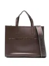 Marc Ellis Flat Go Embossed-logo Tote Bag In Brown