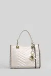 Marc Ellis Small Flat Krissy Quilted Tote Bag In White
