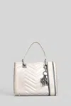 Marc Ellis Small Flat Krissy Quilted Tote Bag In White