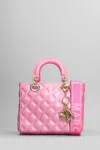 MARC ELLIS FLAT MISSY M SHOULDER BAG IN ROSE-PINK PVC