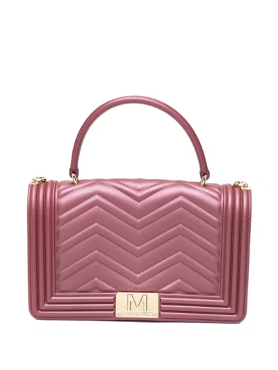 Marc Ellis Flatwave Chevron-quilted Shoulder Bag In Pink