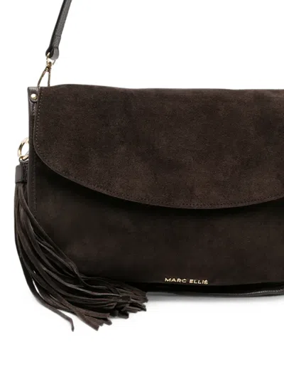 Marc Ellis Fringed Suede Shoulder Bag In Animal Print