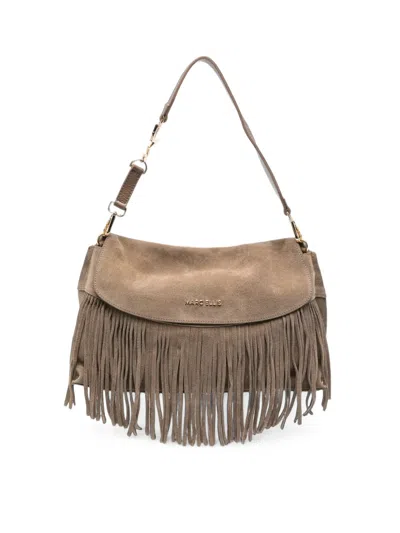 Marc Ellis Fringed Suede Shoulder Bag In Pattern