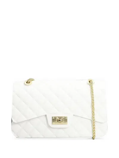 Marc Ellis Gesteppte Flat Falcon Schultertasche In White