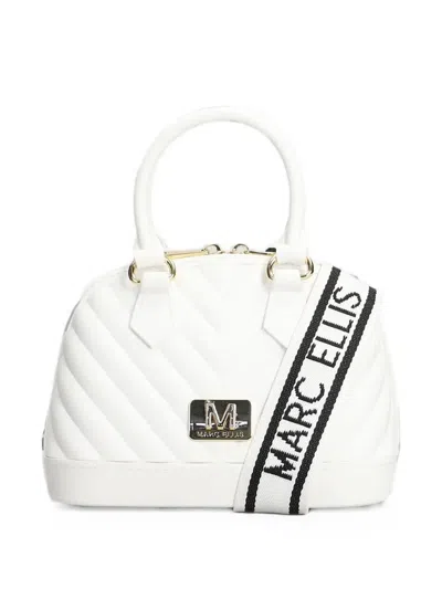 Marc Ellis Gesteppte Flat Maya Schultertasche In White