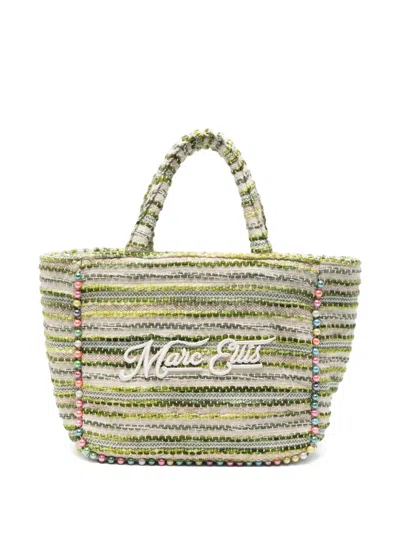 Marc Ellis Gestreifter Buby S Tote Bag Mit Perlen In Brown