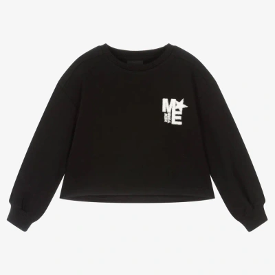 Marc Ellis Kids' Girls Black Cotton Logo Sweatshirt