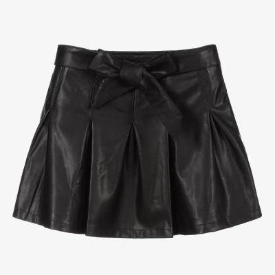 Marc Ellis Kids' Girls Black Faux Leather Skirt