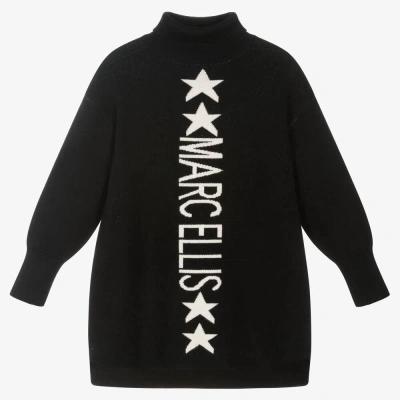 Marc Ellis Babies' Girls Black Knitted Logo Dress