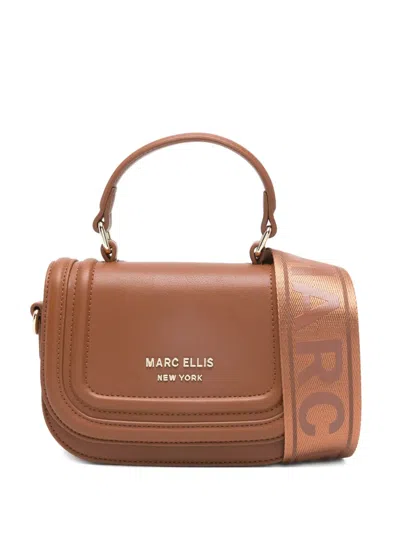 Marc Ellis Glossy Tote Bag In Brown