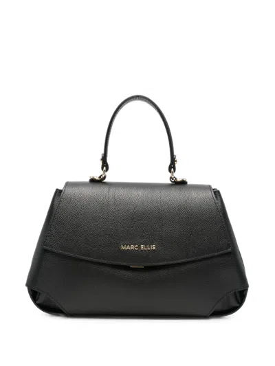 Marc Ellis Grainy Leather Tote Bag In Black