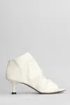 Marc Ellis 35mm Leather Ankle Boots In White