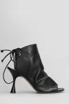 Marc Ellis 85mm Leather Ankle Boots In Black