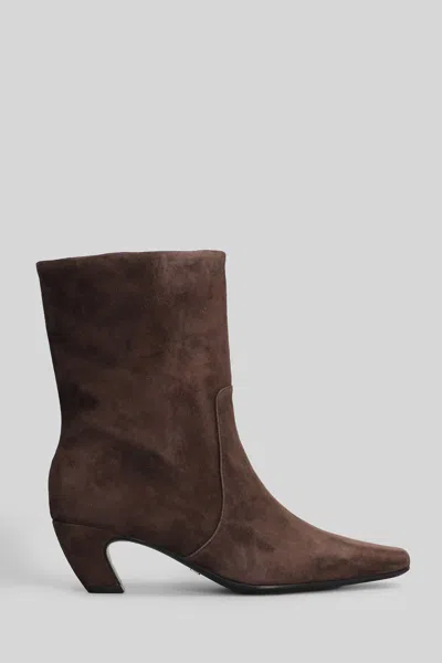 Marc Ellis High Heels Ankle Boots In Brown