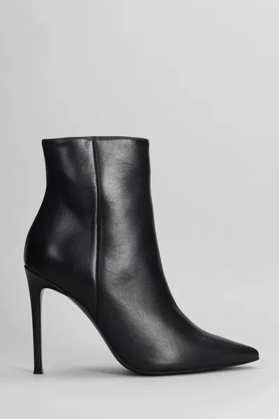 Marc Ellis High Heels Ankle Boots In Black Leather