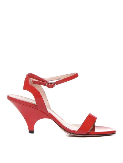 Marc Ellis Sandals In Red Patent Leather