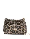 Marc Ellis Leopard Chain Satchel In Brown