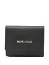 Marc Ellis Logo-plaque Leather Wallet In Black