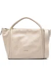 Marc Ellis Logo-plaque Tote Bag In Nude