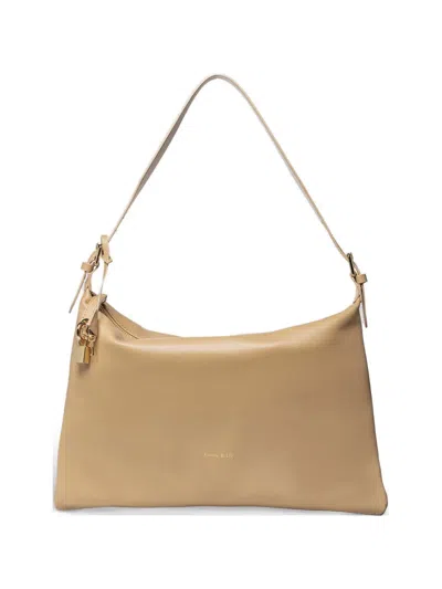 Marc Ellis Logo Shoulder Bag In Neutral