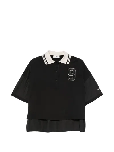 Marc Ellis Logo-patch Polo Shirt In Black