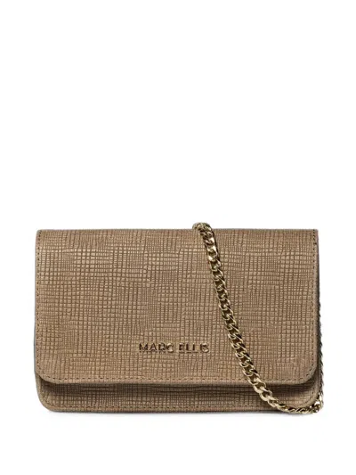 Marc Ellis Logo-plaque Shoulder Bag In Brown