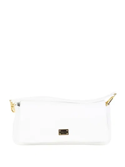 Marc Ellis Logo-plaque Virginia Clutch Bag In White