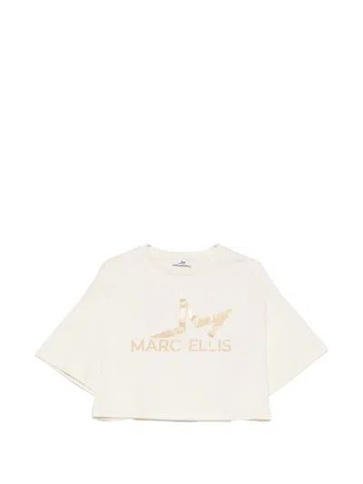 Marc Ellis Logo-print T-shirt In Brown