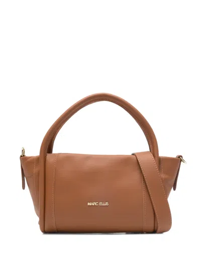 Marc Ellis Lola Leather Top-handles Tote Bag In Brown