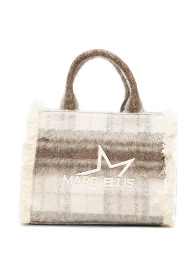 Marc Ellis M Buby Plaid Tote Bag In Neutral