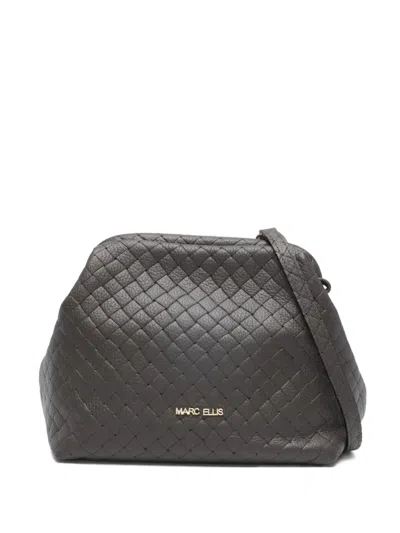 Marc Ellis Medium Arlena Plot Quilted Clutch Bag In Gray