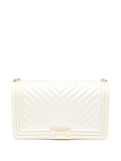 Marc Ellis Medium Flat 27 Chevron-quilted Shoulder Bag In Red