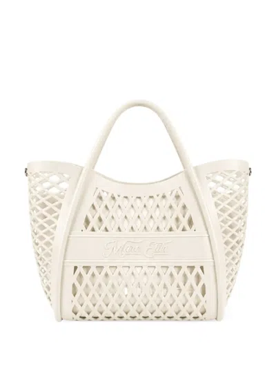 Marc Ellis Medium Flat Basket Tote Bag In Neutral