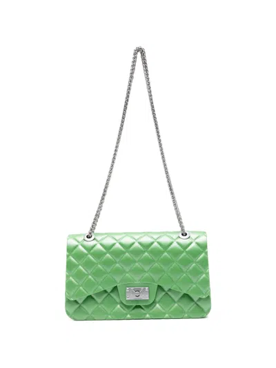 Marc Ellis Medium Flat Falcon Quilted-effect Shoulder Bag In Green