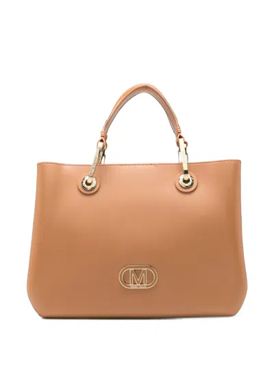 Marc Ellis Medium Flat Kira Logo-plaque Tote Bag In Neutral