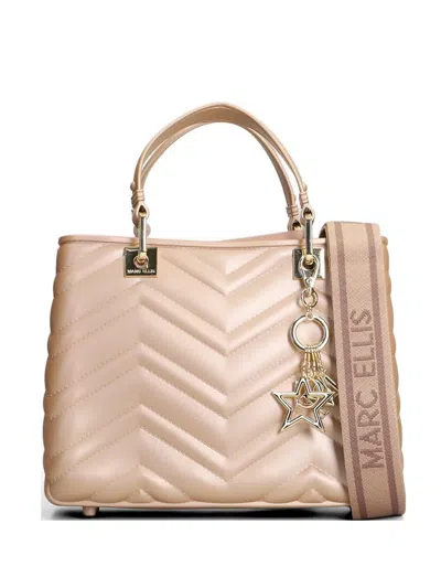 Marc Ellis Medium Krissy Wave Tote Bag In Brown